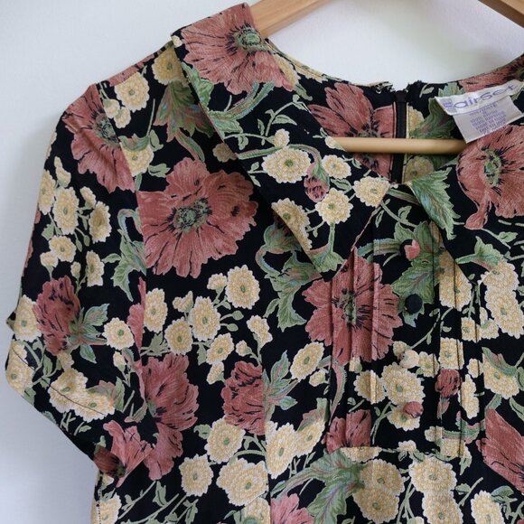 Vintage 1990s Dress Women's US size 6 M Floral Print 90s Dresses Retro Thrift - Picture 10 of 10